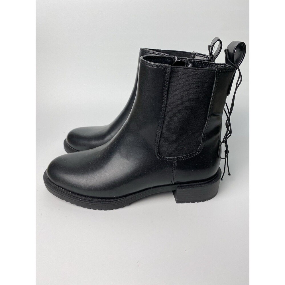 New Worthington Women’s Black Pull On Low Heel Chelsea Boots 7 M